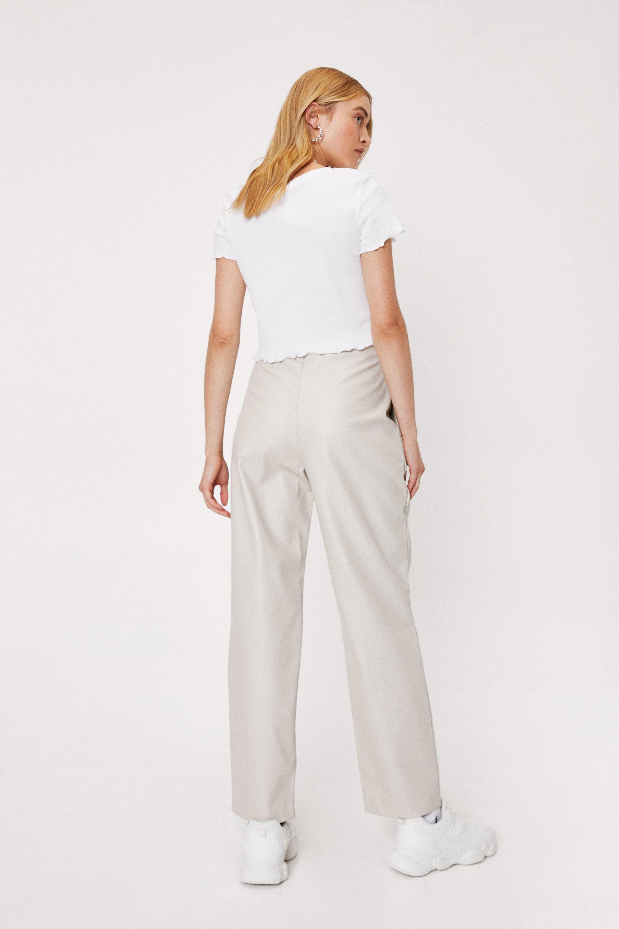 High waisted best sale tie belt pants